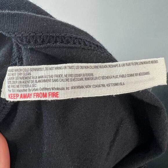 Intimately FREE PEOPLE Black Sheath Dress Cotton Floral Lace Square X-Small NEW - Picture 11 of 12